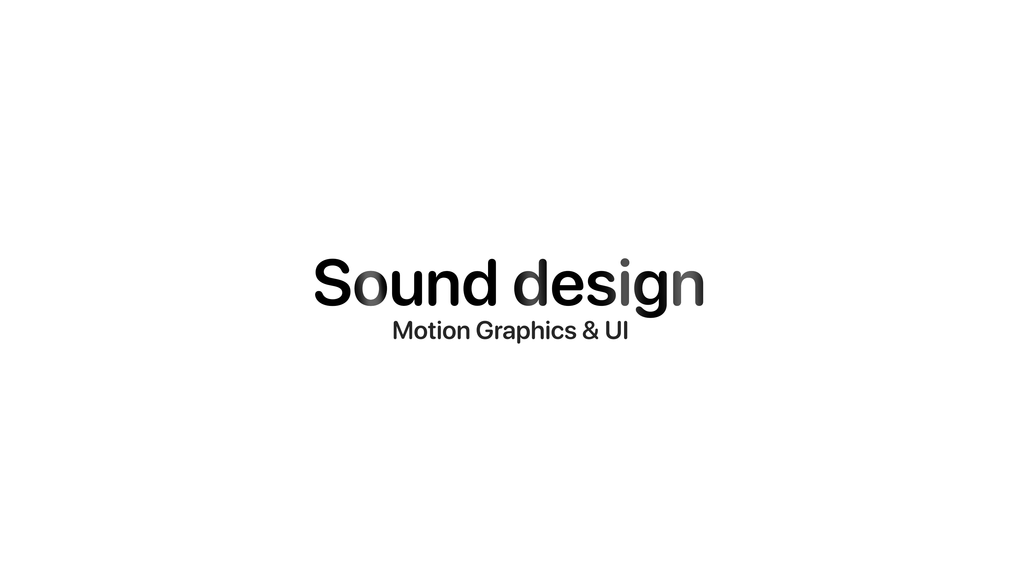 Sound Design for Motion Graphics & UI
